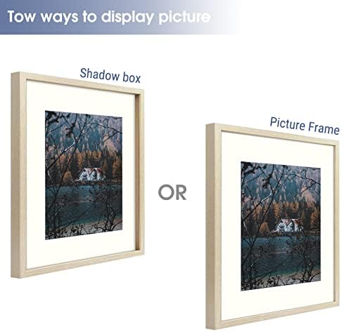 Фрамтер, рамка за слика 11x14 со МАТ за 8x10 Фото - Земја рустикален стил - широко обликување со стакло со висока дефиниција - преинсталиран