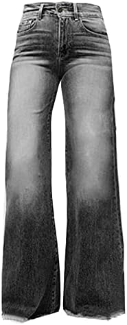 Lcepcy искинаа фармерки со права нога за жени кои се обидени лабави со средно половината, влечење на фармерки 2023 трендовски широки панталони