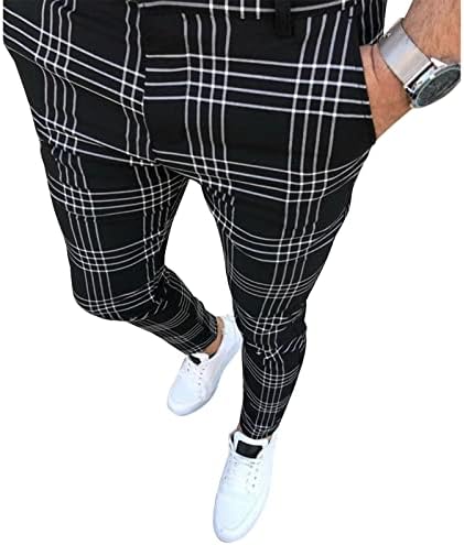 Машки модни панталони за облекување на модни теки тенок фибни панталони деловни костуми панталони обични панталони за голф