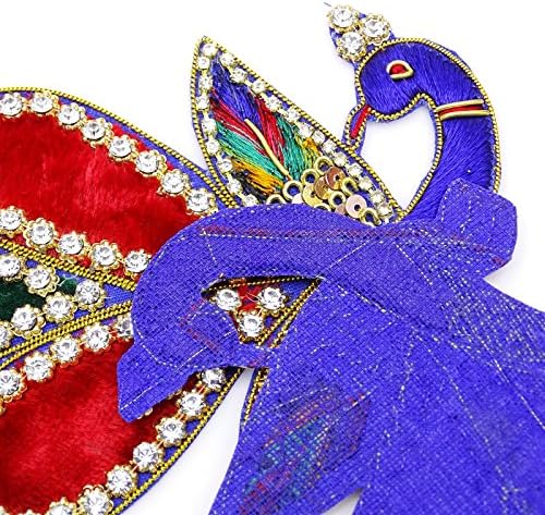 Индиски декоративен паун декоративна апликација повеќебојни апликации занаетчиство на снабдување 1 пар