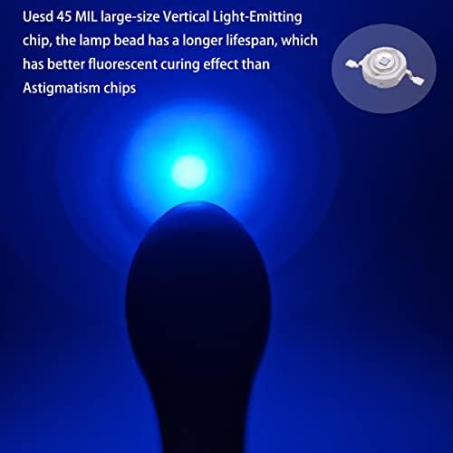 Надградени 395nm UV LED Big Black Light Filtures со Gooseneck и Clamp за UV гел нокти и ултравиолетово лекување, преносен Ultra Violet Blacklight