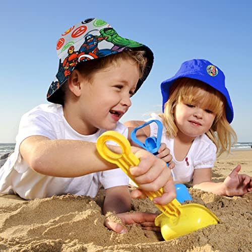 Marvel Legends Avengers Bucket Hat, Reversible Kids Bucket Hat, дете за лето за лето на плажа со омилени суперхерои