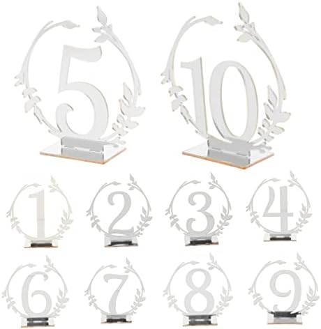АБАОДАМ 10 парчиња табела со табела за свадбени знаци Број на табела за свадба за свадба резервирани табела за табела број знаци Декоративни