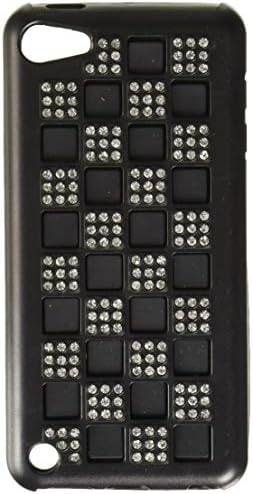 Checker Asmyna Silver Checker/Black Diamante Duple Protector Cover за iPod Touch 5