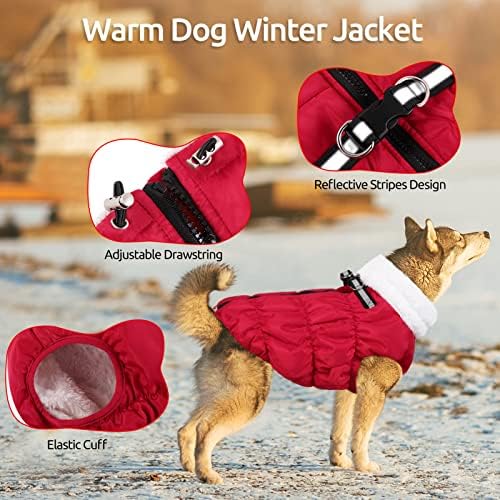 Зимска јакна на кралицата, топло куче, руно ладило куче ладно временски палта, ветерно-женски кучиња елек со деколте Д-прстен,