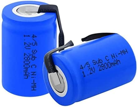 Резервна батерија со високи перформанси на ZGFF, 1,2 V 2800mAh 4/5 Sub C полнење Ni-MH батерија со јазичиња за лемење, за индустриски инструменти