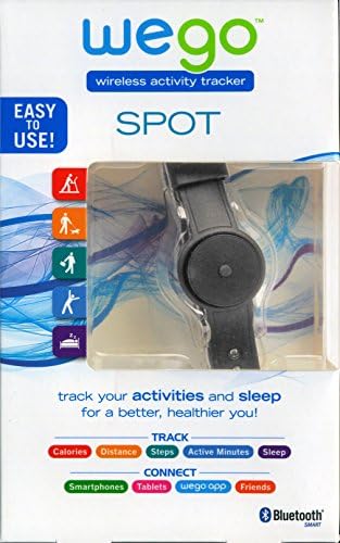 Wego Bluetooth Smart Oned Onabled Spot Active Tracker да ги следи чекорите, далечина, калории, квалитет на спиење и активни минути