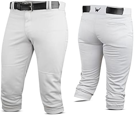 Машки бејзбол бејзбол плетенка Пант | Белиот возрасен плетенка полу-релаксиран фит бејзбол панталони