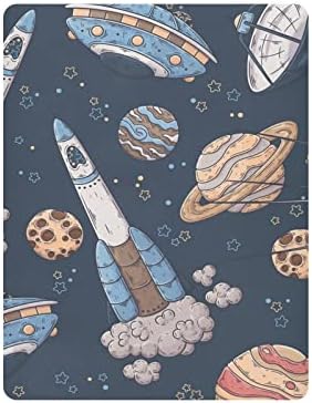 Сателитски планет вселенски брод ракетни креветчиња за креветчиња за бебиња меки и дише бебешки креветчиња за креветчиња за перење