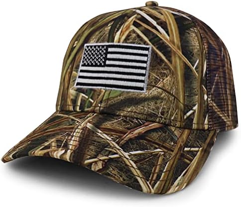 ArmyCrew XXL сиво американско знаме извезено ловечко камуфлажа Капаџија капа