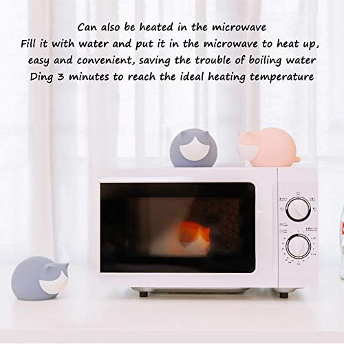 Силиконски шише со топла вода ZGSP 560ml, цртан филм за цртани мачки, потопло, може да се загрева во микробранова печка, најдобриот избор