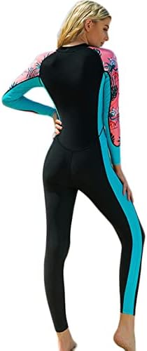 Акаис женски целосен тело за капење на костим за капење Едно парче долги ракави со долги нозе за пливање со УВ сонце