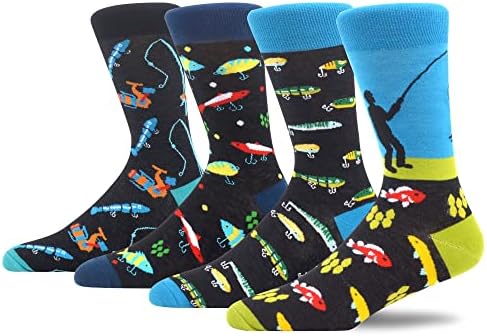 МАКАБО Машки Забавен Фустан Чорапи Шарени Смешни Новина Обични Чорапи На Екипажот Пакети