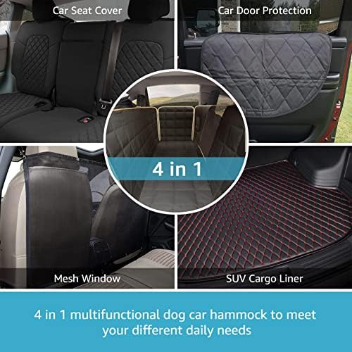 Ласи куче хамак за автомобил, компатибилен со 2020-2023 Tesla Model y Covers на седиштата за кучиња /2018-2023 Model 3, Cover Coar Dog Car