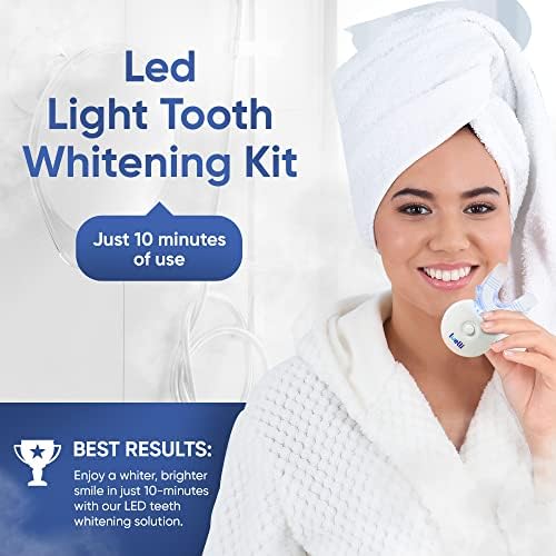 Комплет за белење на заби Лули | Белење на заби со 3 карбамид пероксид заби гел, 1 гел за реминерализација, светло за белење на заби со фиока