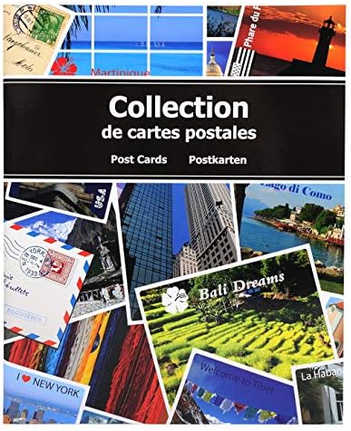 Книга за колекција на разгледници со хард разгледница Екскомпта, 20x25,5 см, 200 капацитет на разгледница