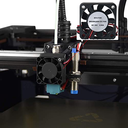 Meetoot 4PCS 4010 3D печатач Висок статички притисок вентилатори 24V Екстрадудер ладење DC вентилатор