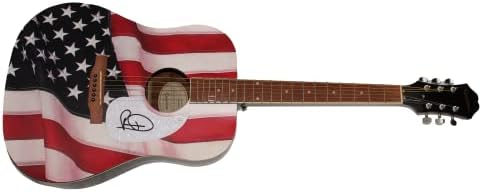 Расел Дикерсон потпиша автограм целосна големина Една од еден вид обичај 1/1 Американско знаме Гибсон епифон Акустична гитара A W/ James Spence