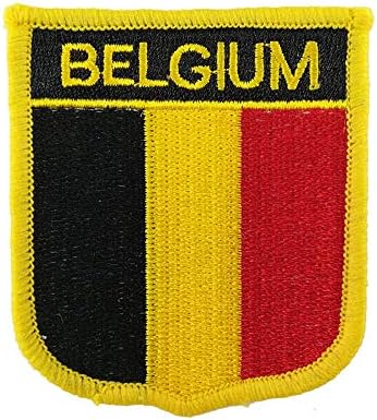 Белгиско белгиско белгиско национално знаме извезено железо на шиење на лепенка значка
