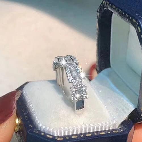 Womenените ветуваат прстен модни свадбени прстени за жени шупливи симулирани дијамантски прстен геометриски облик rynestone прстени слатки