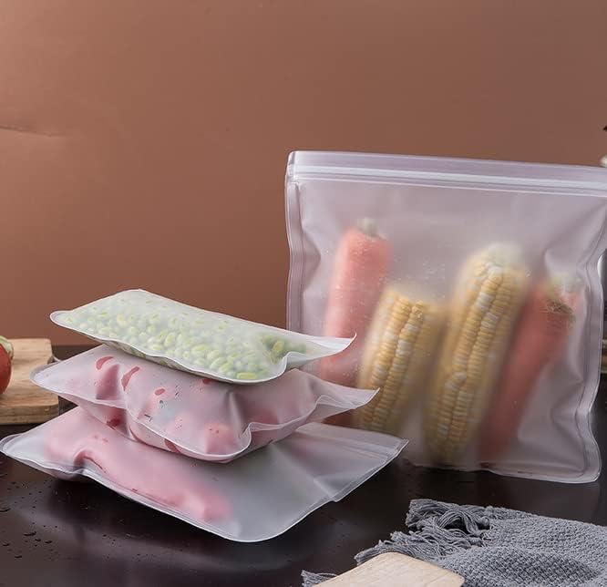 Вевон 4 Спакувајте Проѕирни Пластични Кеси За Храна Запечатливи Кеси За Замрзнување За Замрзнување За Храна, Патување, Домашна