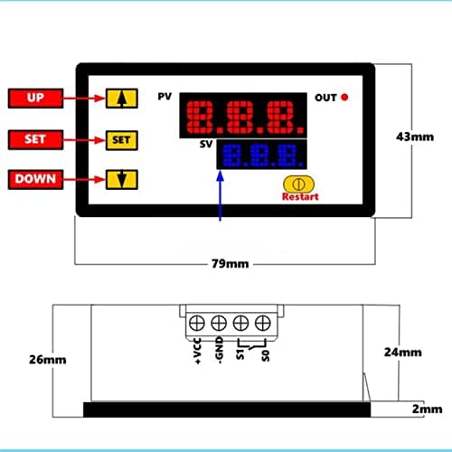 Nunomo W3230 Mini Digital Controller за дигитална температура K-Type Thermostat 12V 24V 220V регулатор за загревање Контрола на