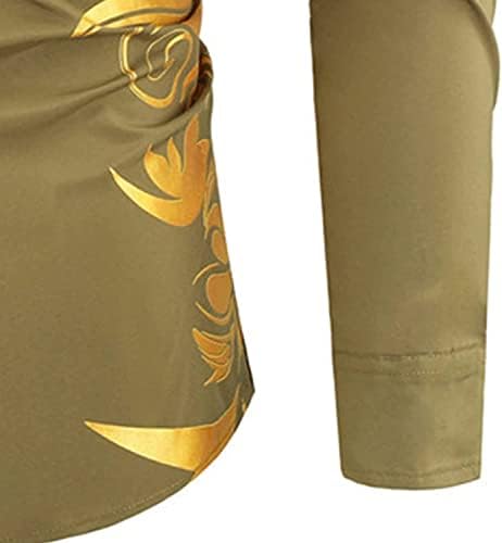 Џек-Дг Хипстер Мексикански Дизајн Шакета Фустан Кошула Мажи Секојдневен Бренд Долги Ракави Облека Печат Злато Печатени Вез Палто