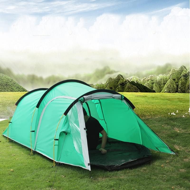 MHYFC Кампување планинарски шатор за преносни шатори за посетители за 3-4 лица двокази на отворено забава семејство пикник шатор