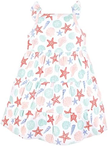 Памучни фустани за бебиња Хадсон бебе, повеќебојни морски школки, 2 дете