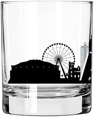 Наздравија Приказни - Атланта Хоризонтот Градски Пејзажи Виски Стакло | Подарок За Атланта Сити Луѓе | Старомодни Карпи Урбан Град