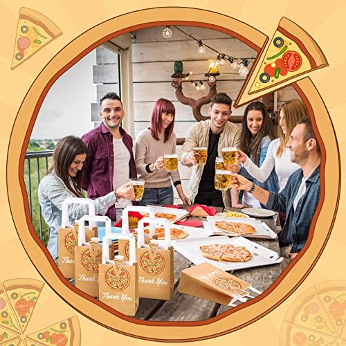 16 Пакет Пица Партија Фаворизира Кеси Пица Кеси Со Рачки Пица Шопинг Добрите Бонбони Третираат Кеси За Пица Тематските Роденден