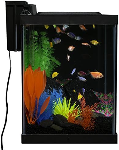 Glofish 20 галон аквариум комплет со LED светла, грејач на украси и филтер