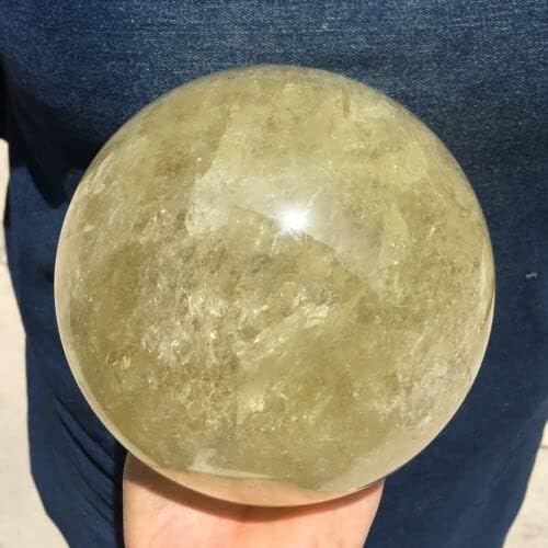 НКБ1921395 Кристална Топка 3,6 кг Природна Чадена Цитринска Сфера Топка Заздравување На Кварцни Кристали