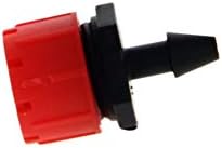MROMAX 25PCS Прилагодливи прскалки за наводнување, систем за наводнување на миксија емитер 4мм дијаметар на цевката, црвена боја, црвена