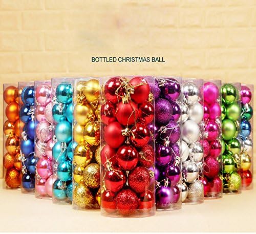 Декорации за Божиќни топка од 24 парчиња, топка од 30мм елка топка, висијќи домашна забава украс за украс за Божиќна празнична