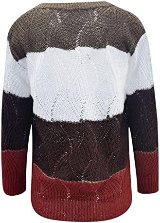 Божиќни џемпери на Нокмопо, женски обичен моден печати со долг ракав со долги ракави на врвот на вратот, плус џемпер со големина