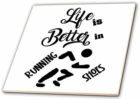 3drose Смешниот симпатичен живот е подобар со трчање чевли тркач спортови - плочки