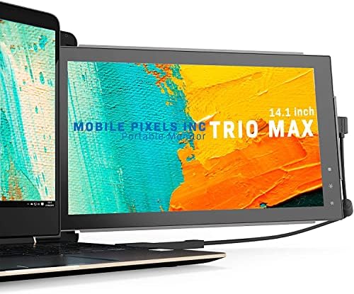 Мобилни пиксели 14 Трио Макс Пренослив Монитор За Лаптопи, Целосен HD IPS USB A/Тип-C USB Напојуван Двоен Три Екран, Приклучок И Репродукција