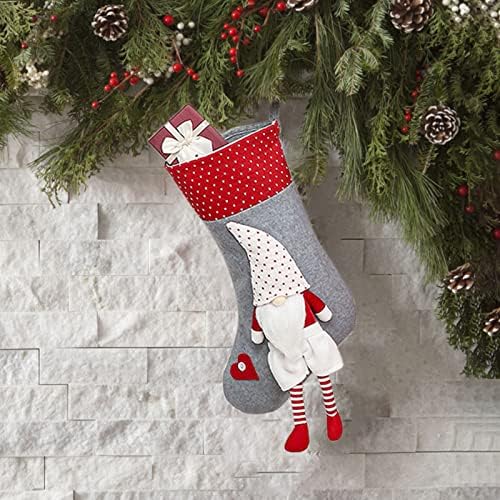 Мраз Кристален Венец Гном Безличен Старец Божиќна Чорап Торба Божиќни Украси Божиќен Приврзок Погоден За Празници Божиќни Бонбони