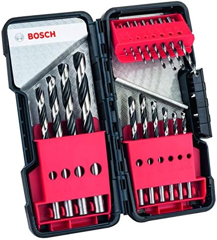 Bosch Professional Professional 2608577350 Метална пресврт вежба HSS-Set 18-парчиња Pointteq во кутија, 1-10 мм