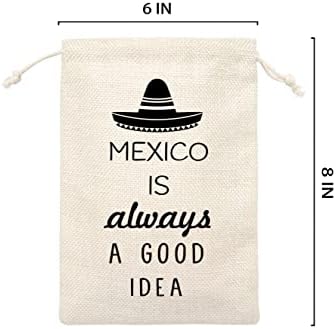 Мексико Е Секогаш Добра Идеја Торби За Подароци, Торбички За Мамурлак Со Врвка, Услуги За Свадба За Забави, Материјали, Украс?5 Парчиња По