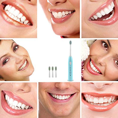 Ултразвучна четка за заби што може да се надополнува со 4 четки за четка Електрична четка за заби водоотпорна орална грижа за заби за возрасни