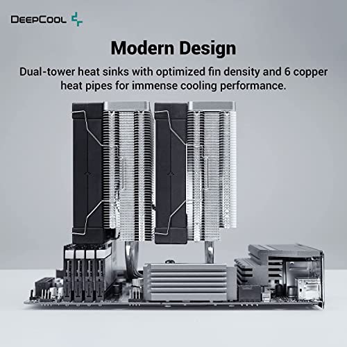 DeepCool AK620 Процесорот Воздух Ладилник Со Високи Перформанси 6 Бакар Топлина Цевки Никел Позлатени Двојна Кула Процесорот Ладилник СО