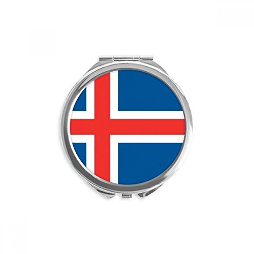Исланд Национално знаме Европа Земја Компактна огледало околу преносно џебно стакло