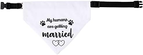 Моите Луѓе Се Венчаат Рече Таа Да Куче Бандана Јака Свадба Ангажман Миленичиња Шамија Додатоци Библи за Куче Мачка