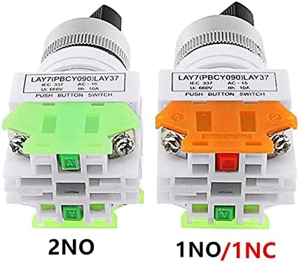 GEAD LAY37 22mm Rotary Switch 2/3 Позиција на копчето Ротари 1NO/1NC и 2NO ROTARY SWITCH SWITCH DPST SWITCH 660V UI 10A ITH