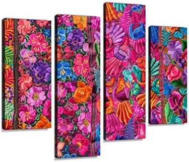 Гватемалански текстил детали позадина Канвас wallидна уметност виси слики модерни уметнички дела апстрактна слика за отпечатоци