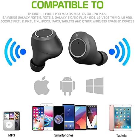 Работи За Google Pixel 6 Pro Од Cellet Wireless V5 Bluetooth Слушалки Компатибилни со google Pixel 6 Pro со куќиште за Полнење за Слушалки за Уши.