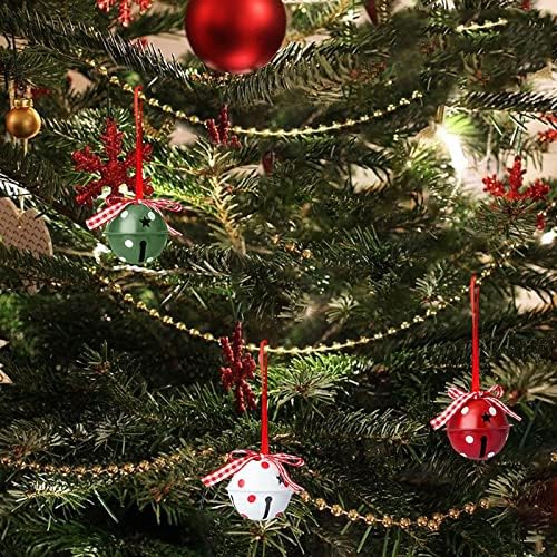 12 Парчиња Божиќно Ѕвоно Декорација Новогодишна Елка Висечки Украс Божиќни Празнични Ѕвона Шарени Ѕвона Од Џингл Приврзок За