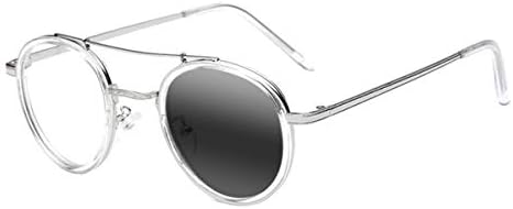 Menените мажи жени ретро овални читатели транзиција фотохромички очила за читање UV400 очила за сонце